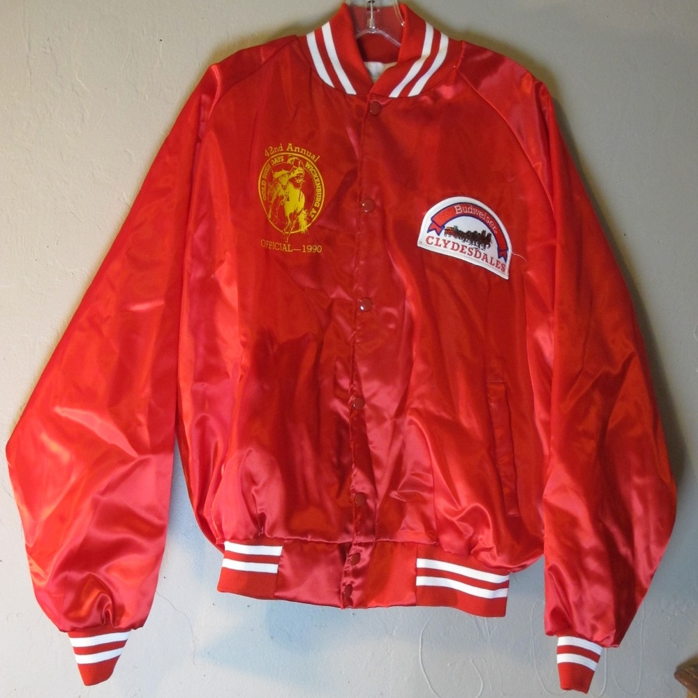 Vintage Budweiser Clydesdales Satin Jacket 1990's